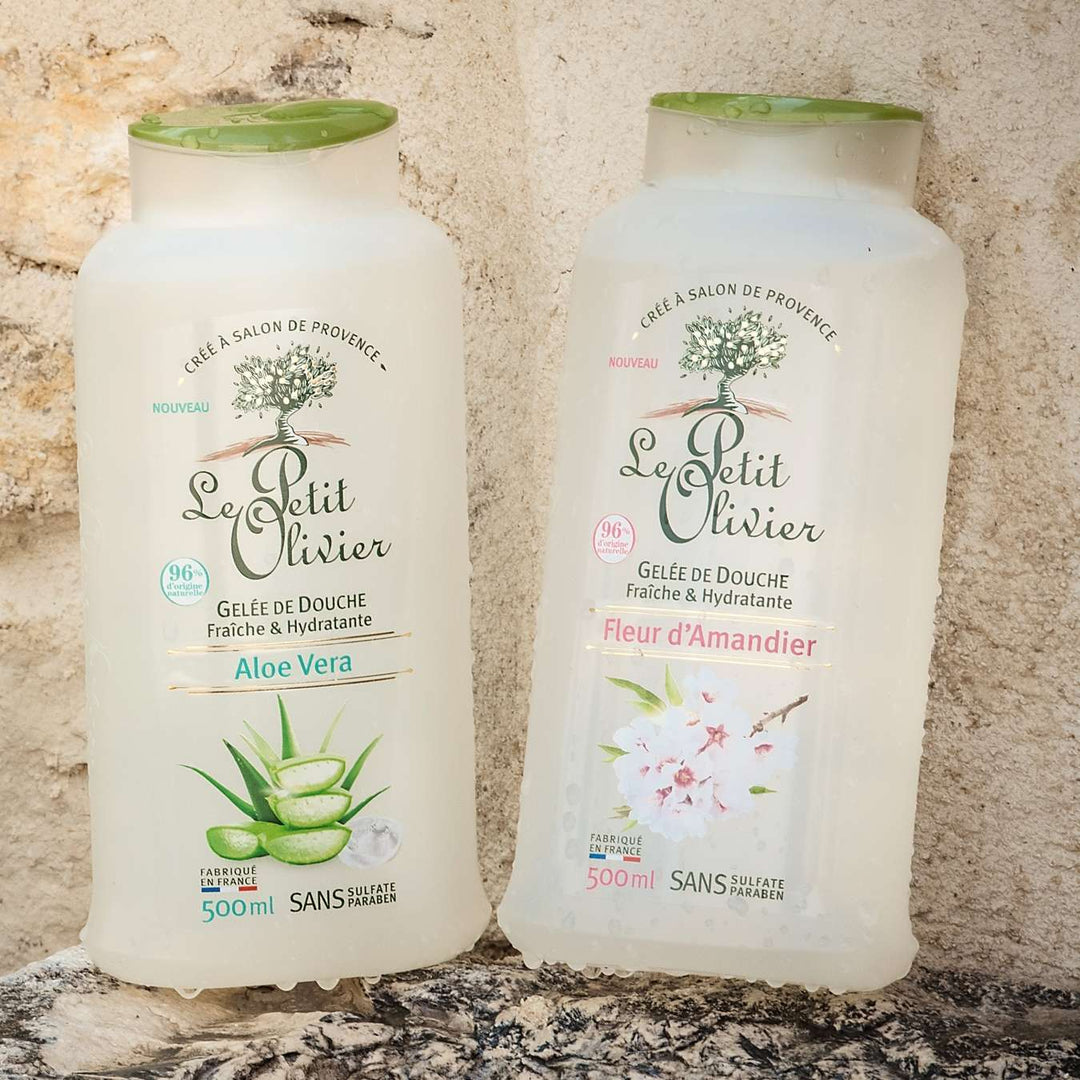 le petit olivier gelee de douche fraiche hydratante aloe vera gamme